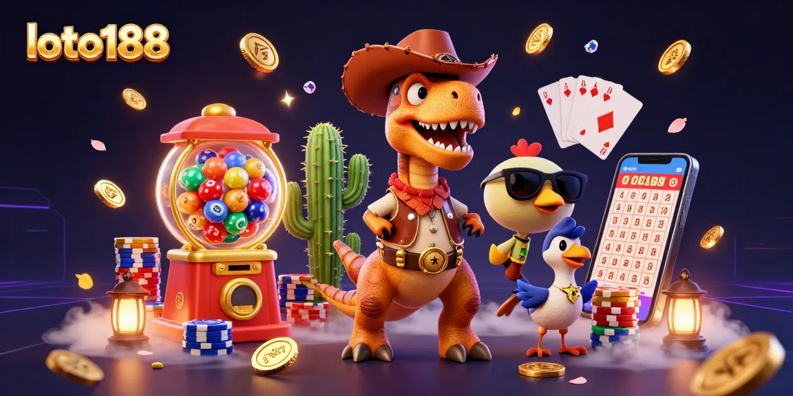 Engage with loto188 for an exciting online lottery experience featuring vibrant characters and dynamic game elements.
