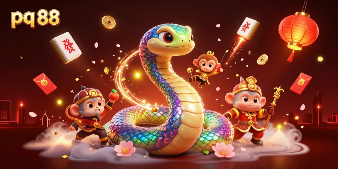 Experience the thrill of pq 88 with vibrant casino elements and colorful characters lighting up the scene.