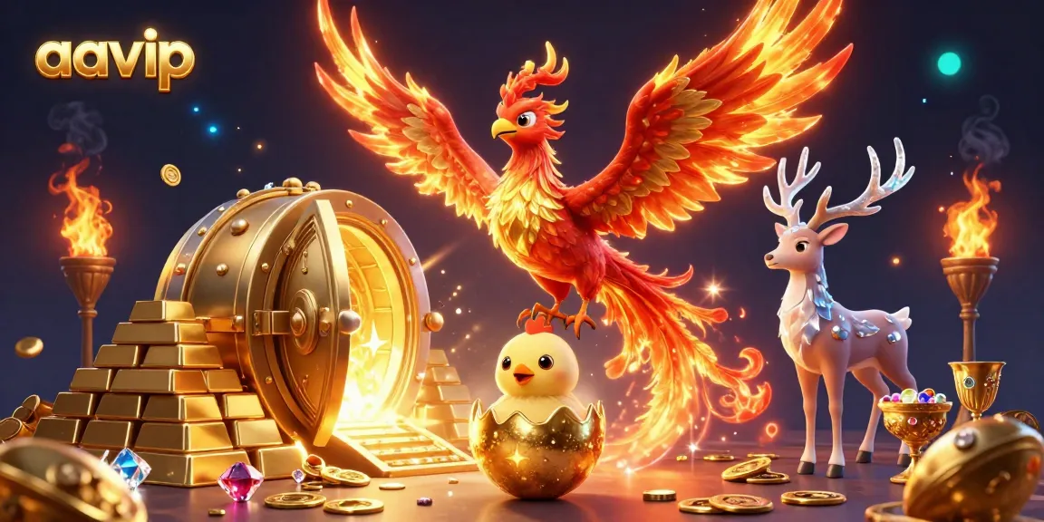 Engage with the exhilarating gameplay at aavip, where a fire phoenix represents thrilling casino adventure.