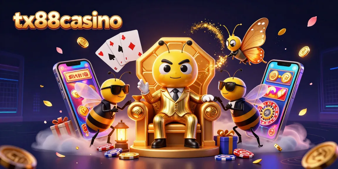 Experience thrilling gaming action at tx88casino with a vibrant 3D illustration of a bumblebee mob boss.