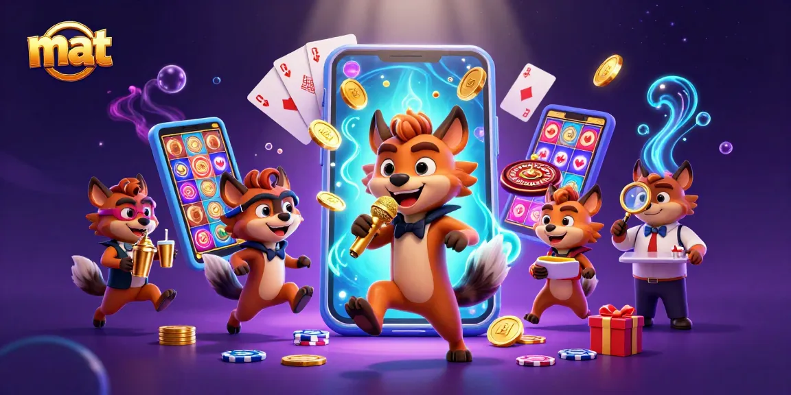 Hyenas partake in hilarious casino fun at mat, featuring colorful slot games and vibrant décor.