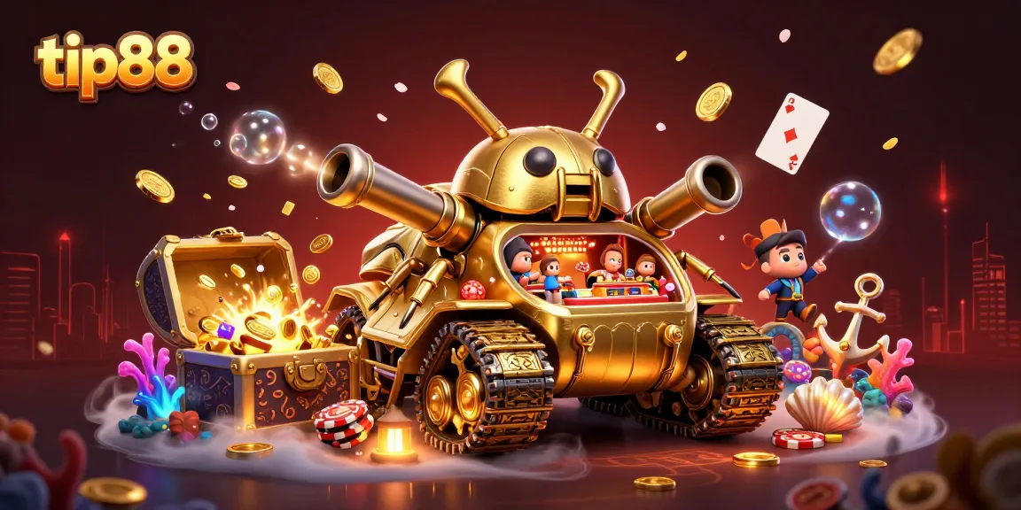 Engage in thrilling gameplay at tip88, featuring a vibrant cartoon casino scene packed with action and excitement.
