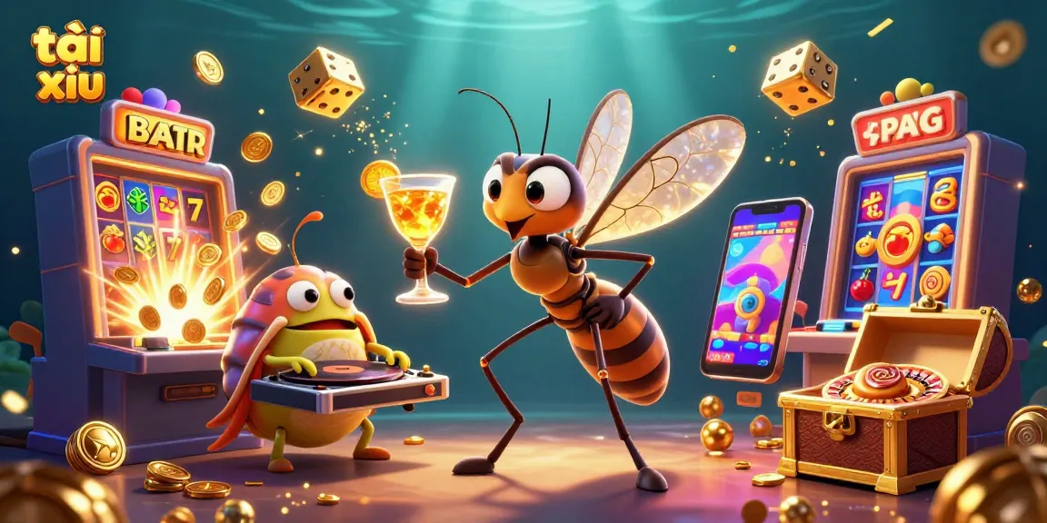 Experience the excitement of tài xỉu with vibrant characters and casino elements bringing the game to life.
