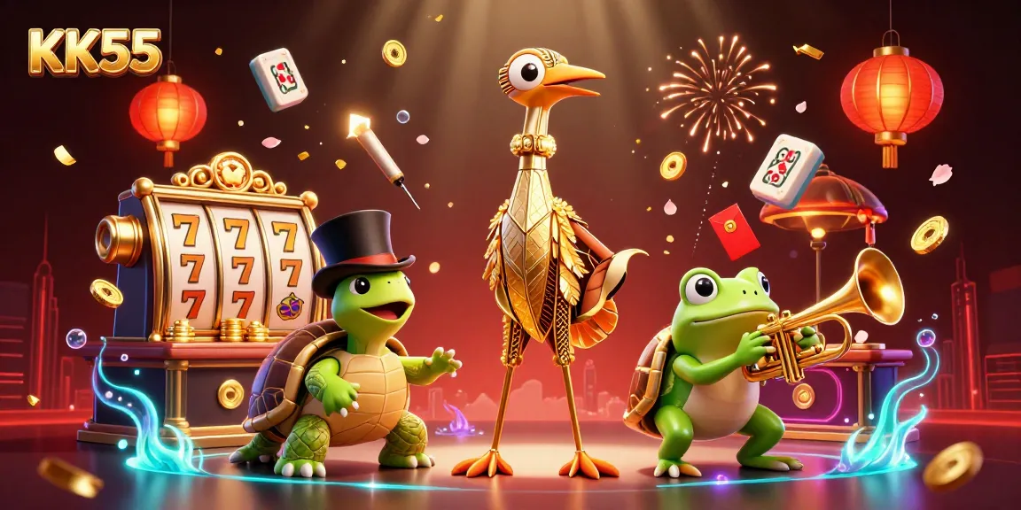 Experience KK55 with vibrant slots, dynamic gameplay, and lively characters in an engaging casino scene