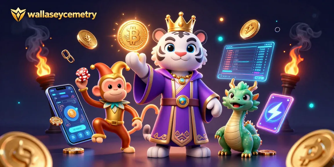Engage with wallaseycemetery's vibrant casino scene featuring a royal tiger, playful monkey, and dragon.