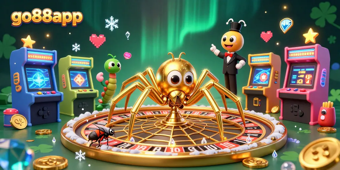 Win big at go88app with a vibrant 3D casino illustration of a fly betting at a roulette wheel