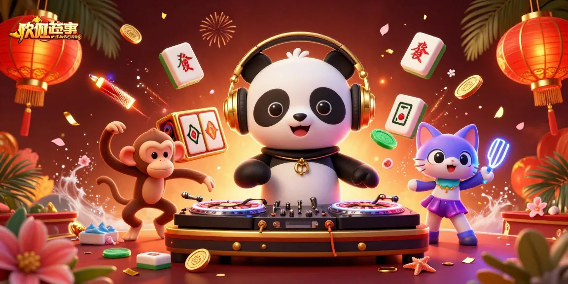 Dive into daidichxacsong's vibrant casino experience with an energetic DJ panda and playful characters.